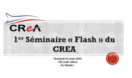 Lancement des séminaires « Flash » au CREA